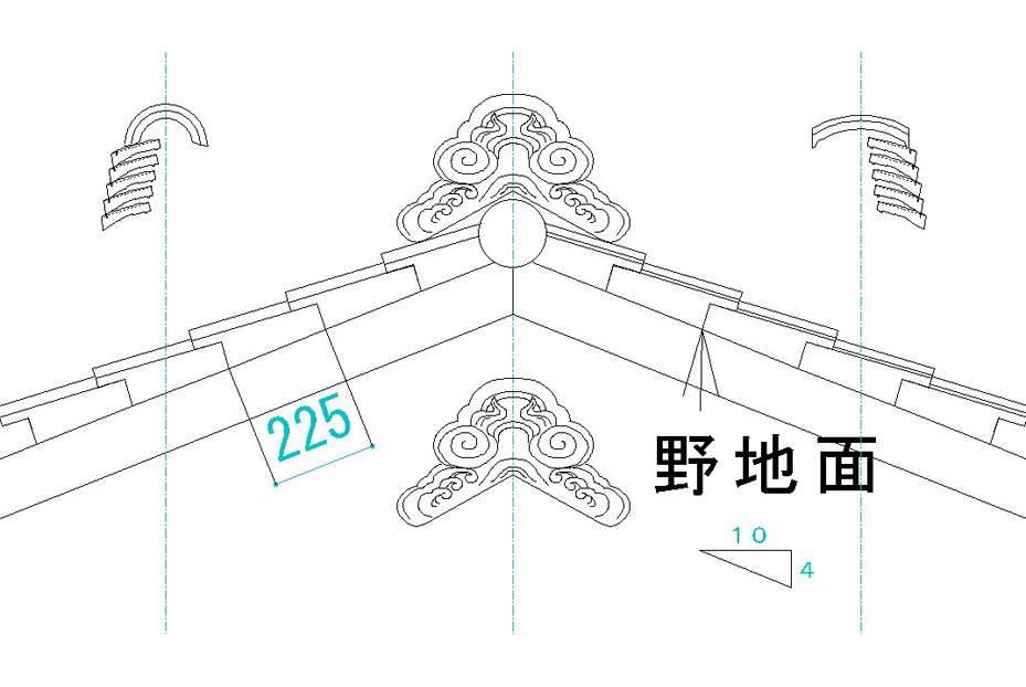 新作 人気 日之出工業株式会社覆輪角張丸立 １１寸三つ組 いぶし 鬼瓦 淡路瓦