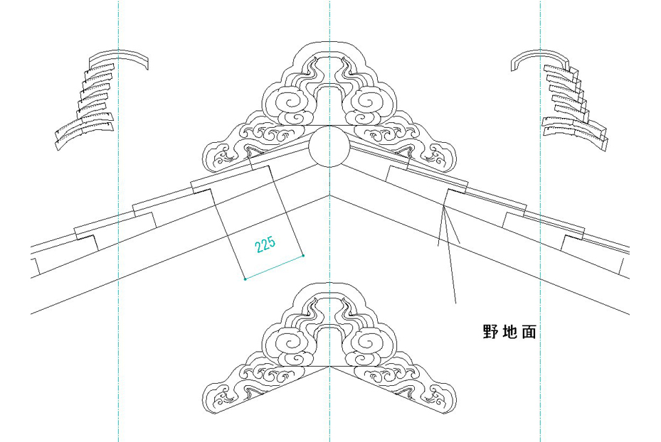 新作 人気 日之出工業株式会社覆輪角張丸立 １１寸三つ組 いぶし 鬼瓦 淡路瓦